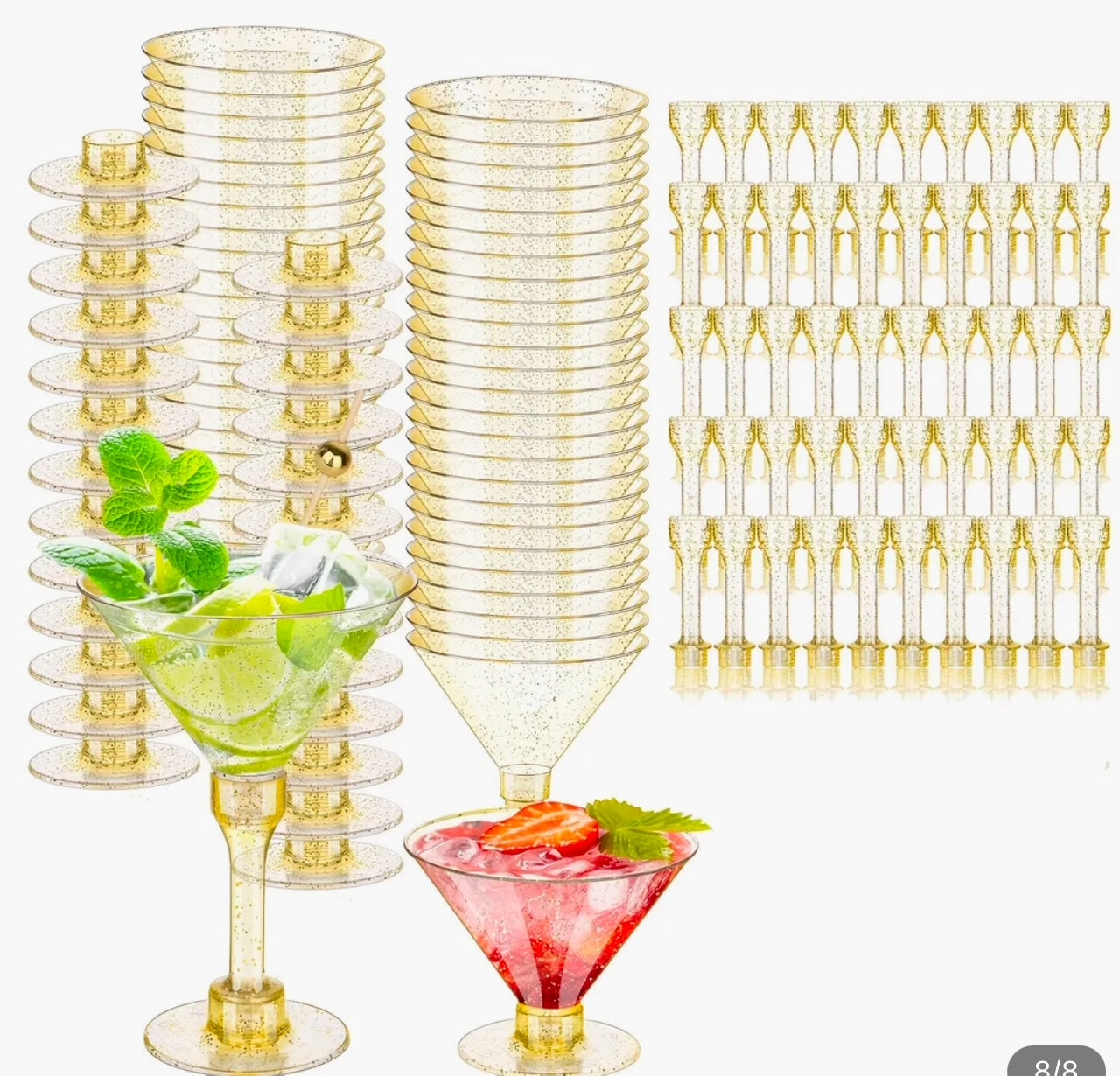 Plastic Martini Glass Cups